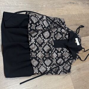 Urban Outfitters Black and White Patterned Top